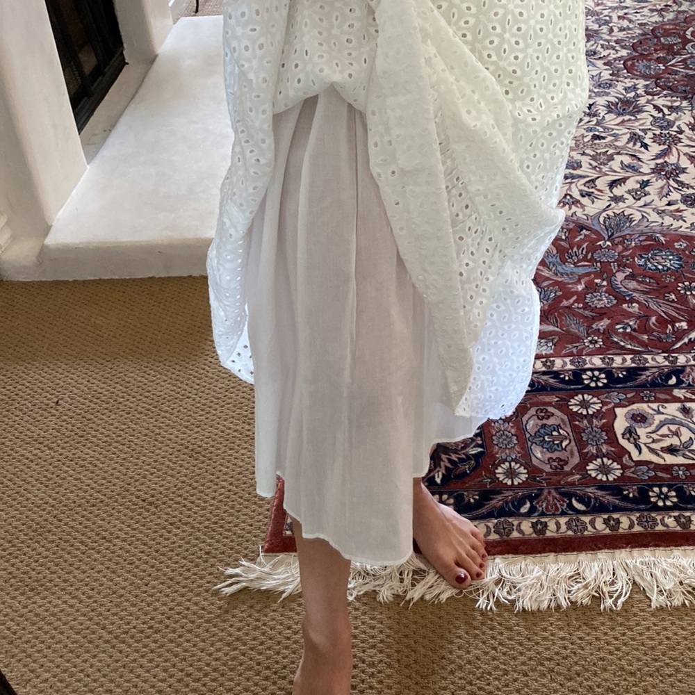 Zara white dress eyelet. NWT 100% cotton - Picture 6 of 6